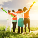 Four Women Outdoors