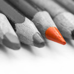 lined up pencils